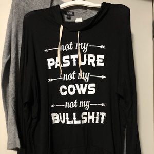 Hooded lightweight top